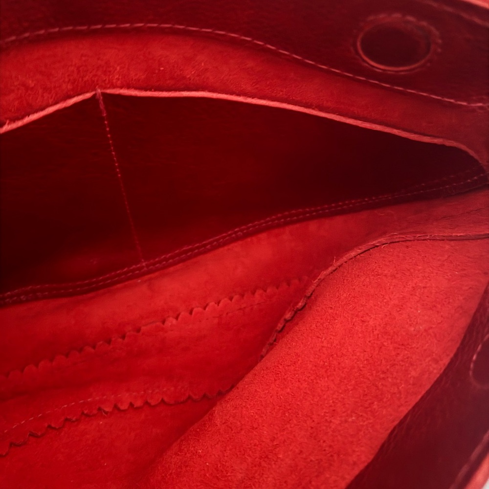 Red Leather Crossbody Bag - Picture 6 of 6